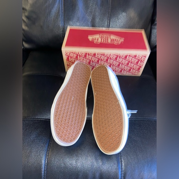 Mens wht/navy vans 8.5 - Picture 3 of 3